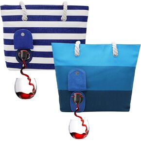 محفظة نبيذ بورتوفينو بيتش محفظة نبيذ الشاطئ محفظة/حقيبة نبيذ الشاطئ مع حجرة مخفية ومانعة للتسرب ومعزولة in Kuwait