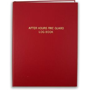 كتاب سجل حارس الحريق بعد ساعات من BookFactory/مراقبة الحريق، سجل فحص إشعار تقرير Fireguard كل ساعة - 168 صفحة، غطاء أحمر، قسم مخيط، 8 1/2 بوصة × 11 بوصة (LOG-168-7CS-LR (حارس النار))