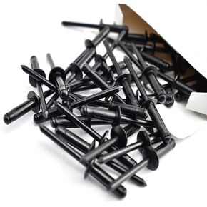 Aifeier ET 50 Pcs 3/16" x 5/8" Aluminum Blind Rivets Black Tri-Fold Exploding Pop Rivets for Kayak Canoe and Boat Accessories