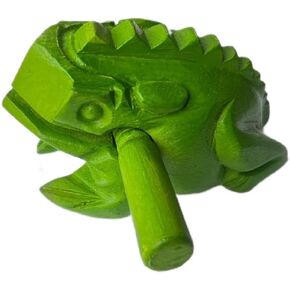 6 بوصة أدوات قرع Guiros ضفدع خشبي 6 بوصة نحت الخشب الضفدع الأسود آلة موسيقية ، آلة موسيقية الضفدع الخشبي. (أخضر) in Kuwait