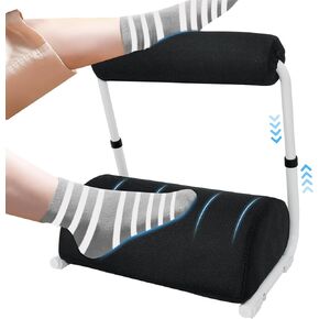 Adjustable Foot Rest Under Desk Footrest Leg Rest 3 Height Positions for Desk Office Gaming Chairs Ergonomic with Foot Cushion