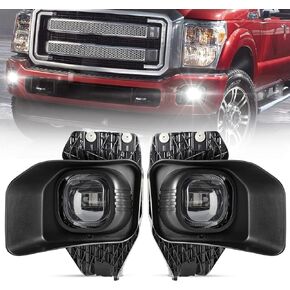 BUNKER INDUST LED Fog Lights for Ford F250/F350/F450 2011 2012 2013 2014 2015 2016, Bumper Driving Fog lamp Kit Complete Set Fog Light with Mounting Kit and Bezel Cover