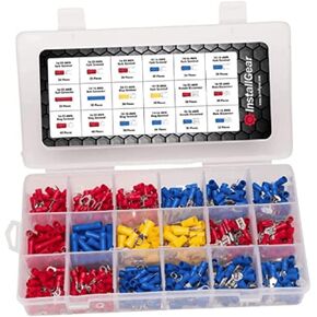 InstallGear 520pcs Crimp Ring Terminal Connectors Kit with Spade Terminals, Fork Terminals, Ring Terminals and Butt Connectors | for Automotive Marine Boat Truck