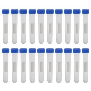 Kesell Centrifuge Tubes Round Bottom Screw Cap Plastic Test Tube Vials 10ml with Graduation and Writing Area, Pack of 20