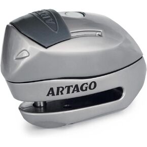 Artago 24S.6M Alarm Disc Lock Motorcycle 120dB ON/Off, Smart Warning Function Optimized Sensitivity, LED-Light, Replaceable Alarm Module, Long Life Battery, Cylinder Protection, 6mm pin
