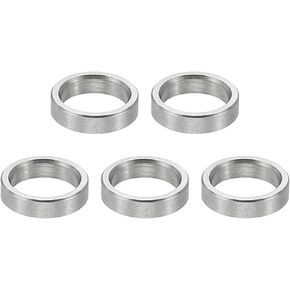 PATIKIL M6 Stainless Steel Spacers, 5 Pcs Metal Spacer Stainless Steel 6.1mm ID x 8mm OD x 2mm L Stainless Steel Spacer Screw Standoff Round for 1/4" or M6 Screw Bolts