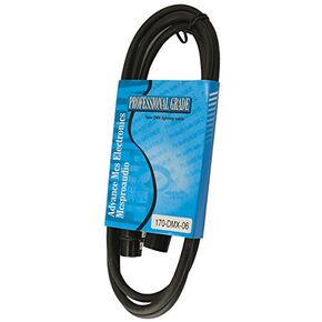 MCSPROAUDIO 110 ohm 3 Pin DMX Lighting Cable (06 ft, 1 Cable)