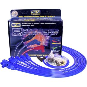 Taylor Cable 76628 Spiro-Pro Spiro-Wound Core Blue Spark Plug Wire Set