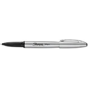 Sharpie Stainless Steel Grip Pen, Fine Point (0.4mm), Black Ink, Open Stock
