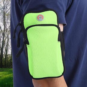 Horoper Cell Phone Armband, Sports Arm Bag Pouch,Cell Phone Armband Outdoor Sport Running Jogging Exercise Gym Arm Wrist Pouch Armband Phone Case Bag (Green)