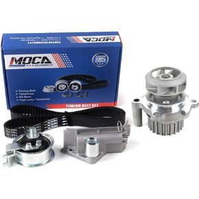 MOCA Timing Belt Component Kit Water Pump Fit 00-06 for Audi Tt Quattro, 01-05 for Volkswagen Jetta, 01-06 for Volkswagen Golf 1.8L L4 DOHC# TS26306B