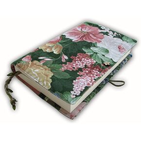 Book Cover, Fabric Novel for Adult for Paperback, Flower Spring Pattern, Cloth Washable Book Protector - Padded Case Sleeve Bag, 5.5 x 8.2 x 1.6