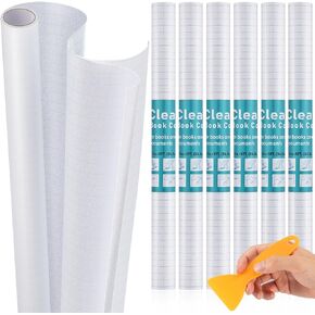 Tenceur 6 Rolls Matte Self Adhesive Book Cover Clear Adhesive Protective Liner Book Cover Protector Clear Adhesive Sheets for Comic Books Files Documents Supplies