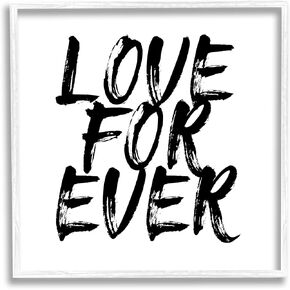 Stupell Industries Love Forever Brush Stroke Phrase Framed Wall Art, Design by Martina Pavlova