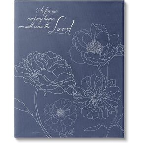 Stupell Industries Religious Floral Outline Phrase Canvas Wall Art, Design by Carol Robinson