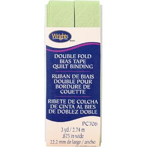 Wrights Sage Double Fold Quilt Binding 7/8" X3yd