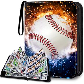 HESPLUS 900 Pockets Football Card Binder, Football Trading Cards Display Case with Football Card Sleeves Card Holder Protectors Set for Football Cards, Sports Cards, Game Cards Collector Album