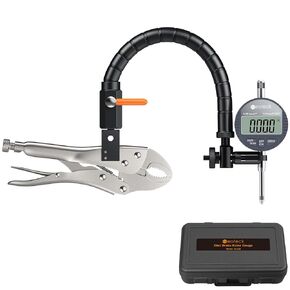 Neoteck Disc Brake Rotor Gauge Dial Indicator 1"/0.0005" Digital Runout Gauge Set Ball Joint Runout Set with 360° Flexible Arm Tight Grip Locking Vise for Automotive, Mechanical, Industrial Processes
