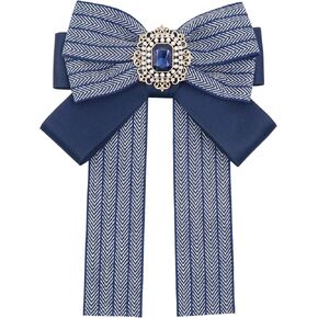 Mantieqingway Bow Ties for Women/Girls, Pre-tied Bowties with Brooches Pins Accessory for School Uniforms Wedding Party Gifts