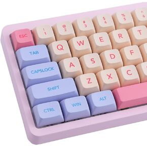 Hyekit PBT Keycaps 132 Keys Marshmallow Keycaps صبغ التسامي لطيف Keycaps XDA Profile Custom Keycaps لـ Cherry Gateron MX Switches لوحات المفاتيح الميكانيكية