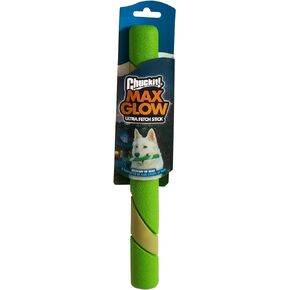 Chuckit! Max Glow Ultra Fetch Stick Outdoor Dog Toy, 12 Inches, for All Breed Sizes