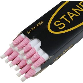 AYLIFU 12 PCS Sewing Mark Pencils No-Cut White Invisible Erasable Fabric Pencils for Tailor's Sewing Markers and Students Drawing Tools