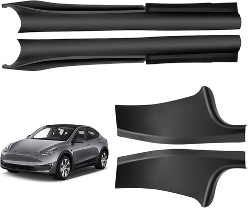 LASFIT Door Sill Protector fit for Tesla Model 3 2017-2023 Matte TPE Front and Rear Door Entry Guard Decoration Scuff Plate Accessories - Pack of 4 in Saudi Arabia