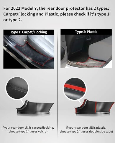 LASFIT Door Sill Protector fit for Tesla Model 3 2017-2023 Matte TPE Front and Rear Door Entry Guard Decoration Scuff Plate Accessories - Pack of 4 in Saudi Arabia