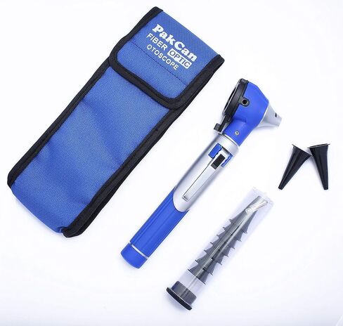 Compact Pocket Size Fiber Optic Medical Diagnostic Ear Otoscope with Light (Blue) in Saudi Arabia