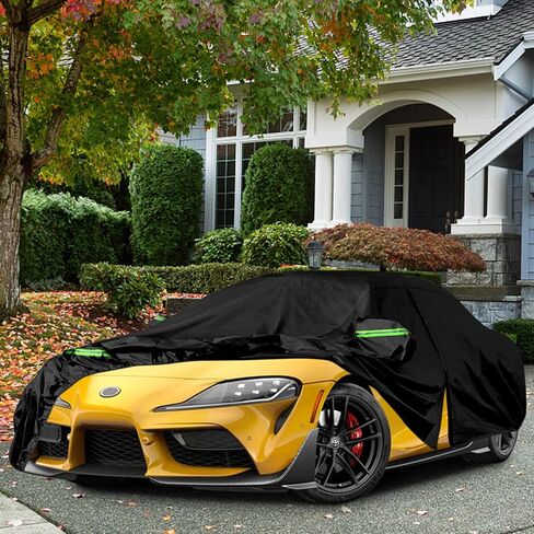 أغطية سيارة مقاومة للماء تحل محل 2020-2024 Toyota Supra GR A90 A91 MK5، 6 طبقات غطاء سيارة مناسب لجميع الأحوال الجوية مع باب بسحاب للحماية من الغبار والثلج والمطر in Kuwait