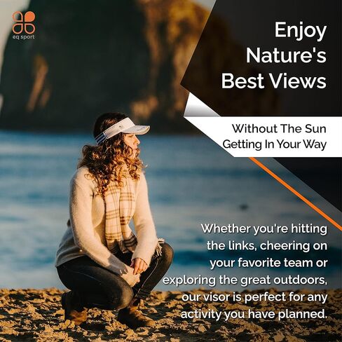 أقنعة خفيفة الوزن من EQ SPORT للنساء والرجال، قبعة واقية من الشمس للجري والجولف والتنس والركض والشاطئ والمشي لمسافات طويلة (1 أبيض، 1 رمادي) in Kuwait