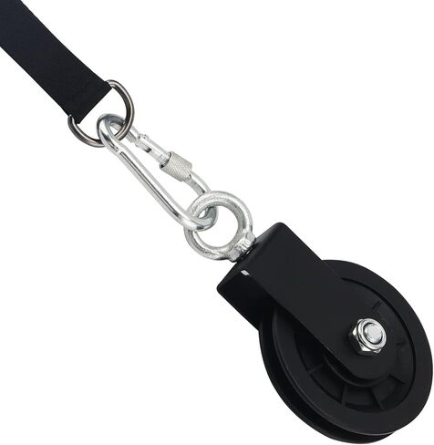 MAHIONG 4 قطع 3.54 بوصة عجلة بكرة كابل الصالة الرياضية مع 4 أشرطة تعليق و4 خطاف كبس، عجلة جر تدور 360 درجة قابلة للفصل بشكل سلس، نظام بكرة رفع بكرة كتلة للرافعات، مشاريع منزلية ذاتية الصنع in Kuwait