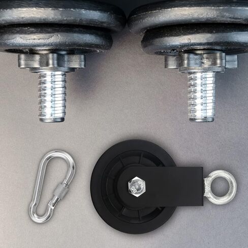 MAHIONG 4 قطع 3.54 بوصة عجلة بكرة كابل الصالة الرياضية مع 4 أشرطة تعليق و4 خطاف كبس، عجلة جر تدور 360 درجة قابلة للفصل بشكل سلس، نظام بكرة رفع بكرة كتلة للرافعات، مشاريع منزلية ذاتية الصنع in Kuwait