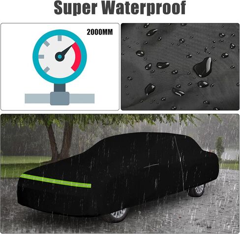 Waterproof Car Cover Replace for 1998-2011 Lincoln Town Car, Old Classic Car Covers with Zipper Door for Snow Rain Sun Dust Protection(L FN145 Executive,Signature Limited,Design,Ultimate Signature L) in Saudi Arabia