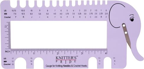 Knitter's Pride KP800224 Needle & Crochet View Sizer W/Yarn Cutter-Lilac, Purple in Saudi Arabia