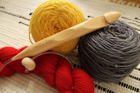 الأفغاني-32 KnitPal 32 بوصة (80 سم) خطافات طويلة كروشيه تونسية أفغانية طويلة مع حبل (3 أنماط مجانية)، للحياكة والحياكة التونسية، 13 مقاسًا من D إلى O (3-12 مم) in Kuwait