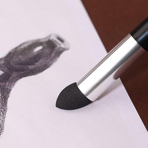 Artist Blending Sponge Pen, Double Headed Washable Sketch Rubbing Sponge Brush Sketch Wipe Drawing Blender Tool for Artist Student Sketch Drawing Correcting Lightening Highlight(4 PCS) in Kuwait