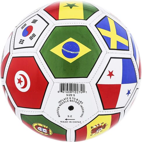 كرة قدم Mozlly أعلام الدول الدولية، تصميم بألوان راقية، مقاس رسمي 5، معدات رياضية - رقم الصنف 108005 in Kuwait