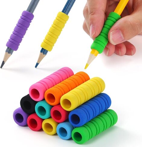 50 قطعة من مقابض أقلام الرصاص الإسفنجية من أوستيد مكونة من 11 حلقة للكتابة اليدوية للأطفال والكبار، مقابض حامل أقلام رصاص 10 ألوان لتخفيف الأصابع، وسادة حامل أقلام رصاص ميكانيكية in Kuwait