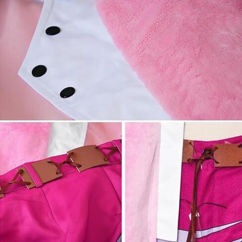 FAHKOM Donquixote Doflamingo Cosplay Costume Coat Doflamingo Costume Outfit Jacket Pink Uniform Halloween Men in Saudi Arabia