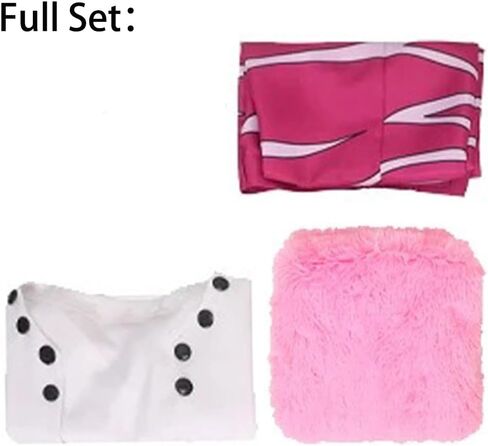 FAHKOM Donquixote Doflamingo Cosplay Costume Coat Doflamingo Costume Outfit Jacket Pink Uniform Halloween Men in Saudi Arabia
