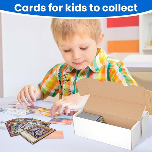 صندوق تخزين بطاقات التجارة HIMOMO، 4 عبوات عدد 700 صناديق تخزين البطاقات الرياضية، حافظات تخزين البطاقات المموجة من الورق المقوى، صندوق تجميع البطاقات للرافعات العلوية، تخزين البطاقات، جامع البطاقات الرياضية in Kuwait