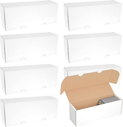 صندوق تخزين بطاقات التجارة HIMOMO، 4 عبوات عدد 700 صناديق تخزين البطاقات الرياضية، حافظات تخزين البطاقات المموجة من الورق المقوى، صندوق تجميع البطاقات للرافعات العلوية، تخزين البطاقات، جامع البطاقات الرياضية in Kuwait