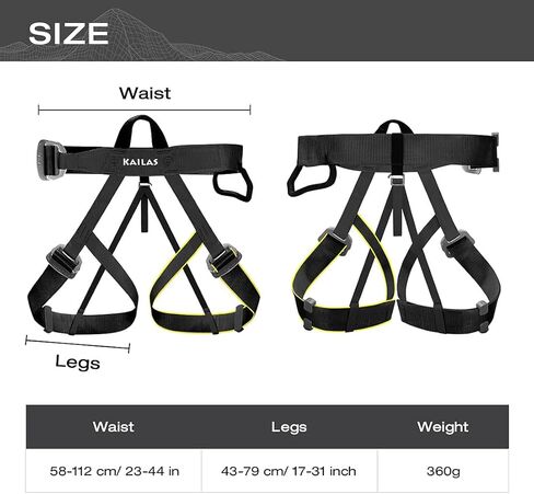 KAILAS Climbing Harness Rock Adjustable Half Body Safety Belt for Tree Climbing Outdoor Fire Rescuing Caving Rappelling Tree Protect Waist Safe Seat Belt Harness for Women Man in Kuwait