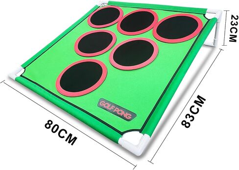 Golf Pong™ - ألعاب ممتعة في الفناء، وألعاب في الفناء الخلفي للشباب، والآباء، والآباء، ولاعبي الغولف. لعبة جولف كاجوال في المنزل، هدية مثالية للجولف للرجال. سهلة التجميع، مجموعة ألعاب حصيرة الهدف المدمجة in Kuwait