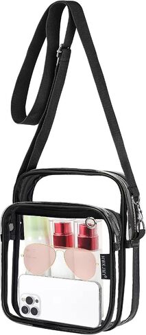HWKJMY Clear Bag Stadium Approved - Clear Purse with Front Pocket Clear Crossbody Bag for Concerts Festivals Sports Events in Saudi Arabia