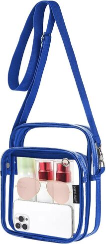 HWKJMY Clear Bag Stadium Approved - Clear Purse with Front Pocket Clear Crossbody Bag for Concerts Festivals Sports Events in Saudi Arabia