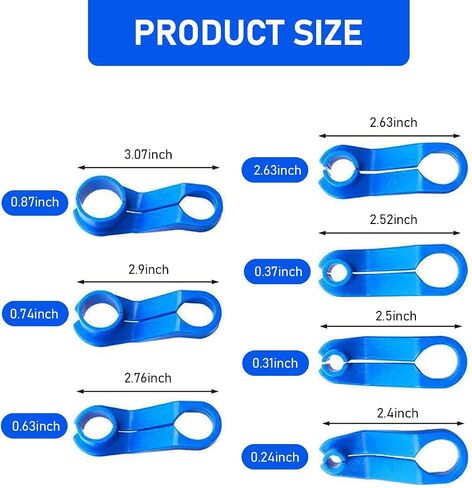 مجموعة أدوات قطع أنابيب زيت تكييف الهواء للسيارات من Crynod، مجموعة أدوات فك سريع لخط تبريد زيت ناقل الحركة ذو سطح أملس، أجزاء أدوات إصلاح عالمية، مناسبة لمعظم موديلات السيارات (أزرق) in Saudi Arabia