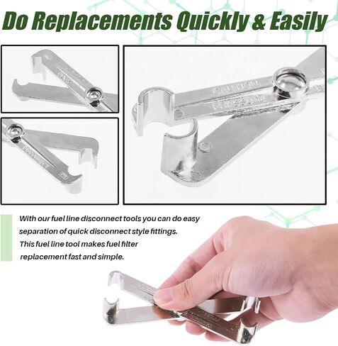 Keadic 17 Pcs Quick Disconnect Tools Kit Contains 2 in 1 Scissor Remover and 1/4" 5/16" 3/8" 1/2" 5/8" 3/4" 7/8" Transmission Oil Cooler Hose Removal, Fuel Line Disconnect Tool for A/C, Heater in Saudi Arabia