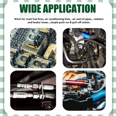 Keadic 17 Pcs Quick Disconnect Tools Kit Contains 2 in 1 Scissor Remover and 1/4" 5/16" 3/8" 1/2" 5/8" 3/4" 7/8" Transmission Oil Cooler Hose Removal, Fuel Line Disconnect Tool for A/C, Heater in Saudi Arabia